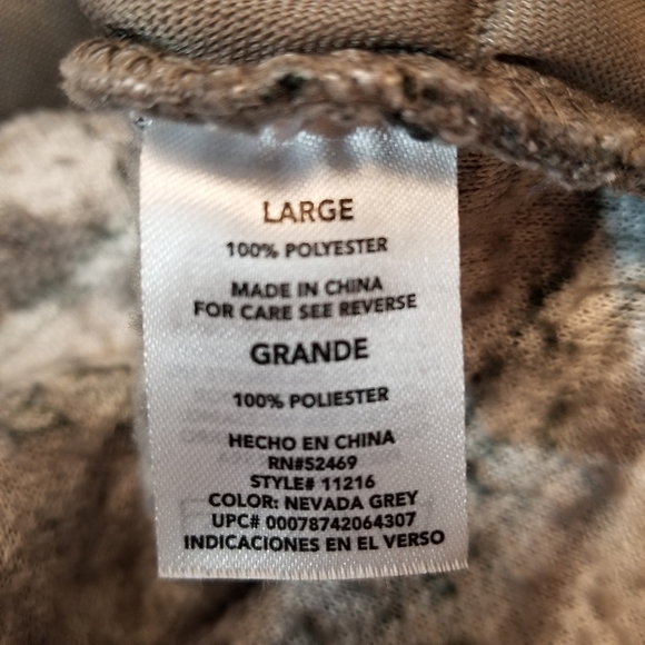 {L} Grizzly Sherpa Gray Black Quarter Zip Pullover Jacket - Picture 5 of 6